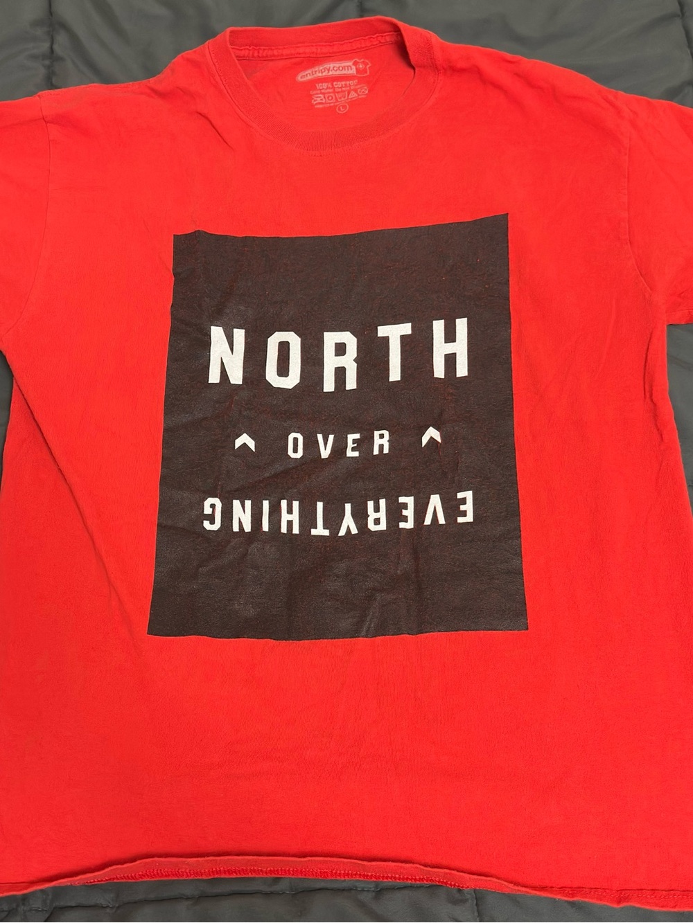 Toronto Raptors Red Graphic 'North Over Everything' Tee